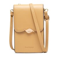 Factory Direct Sales 2022 New Touch Screen Phone Bag Women's Japanese And Korean Partysu Leaf Buckle Simple Vertical Shoulder Bag sku image 1