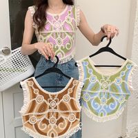 Women's Vest Tank Tops Hollow Out Vacation Solid Color main image 6
