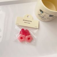 Cute Heart Shape Flower Plastic Resin Stoving Varnish Hair Claws 2 Pieces sku image 13