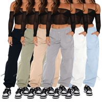 Women's Casual Street Streetwear Solid Color Full Length Pocket Casual Pants Cargo Pants main image 2