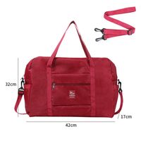 Women's Basic Solid Color Oxford Cloth Travel Bags sku image 1