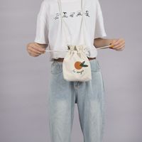 Women's Preppy Style Streetwear Fruit Canvas Shopping Bags main image 4