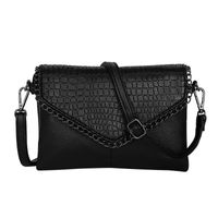 Women's Small Pu Leather Crocodile Fashion Chain Square Flip Cover Crossbody Bag main image 1