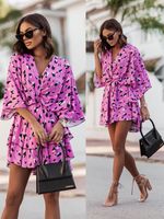 Women's Regular Dress Elegant Streetwear V Neck Long Sleeve Color Block Knee-length Daily Street main image 4