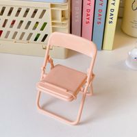 Creative Desktop Foldable Cute Solid Color Small Chair Phone Holder sku image 1