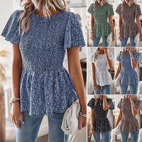 Women's Blouse Short Sleeve Blouses Casual Ditsy Floral main image 1