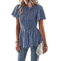 Mujeres Blusa Manga Corta Blusas Casual Floral Ditsy main image 2