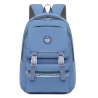 Waterproof Solid Color School Daily School Backpack sku image 2