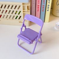 Creative Desktop Foldable Cute Solid Color Small Chair Phone Holder sku image 4