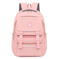 Waterproof Solid Color School Daily School Backpack sku image 4