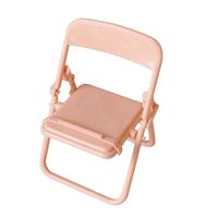 Creative Desktop Foldable Cute Solid Color Small Chair Phone Holder main image 3