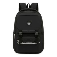 Waterproof Solid Color School Daily School Backpack sku image 3