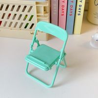 Creative Desktop Foldable Cute Solid Color Small Chair Phone Holder sku image 2