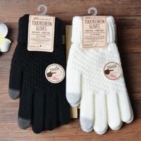 Women's Fashion Solid Color Polyacrylonitrile Fiber Gloves 1 Pair main image 3