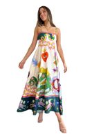 امرأة فستان سوينغ غير رسمي طباعة بلا أكمام طباعة فستان طويل ماكسي شارع main image 5