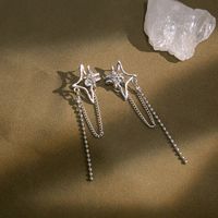 Wholesale Jewelry Ig Style Sweet Star Alloy Rhinestones Chain Inlay Drop Earrings main image 5