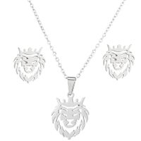 Fashion Animal Stainless Steel Plating Earrings Necklace 1 Set sku image 5