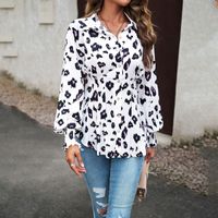 Women's Blouse Long Sleeve Blouses Printing Vintage Style Color Block main image 5