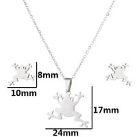 Fashion Animal Stainless Steel Plating Earrings Necklace 1 Set sku image 4