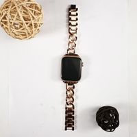 Suitable For  Iwatch1-8 Generation Denim Metallic Belt Strap Single Strand Chain Metal Wrist Strap   Strap sku image 1