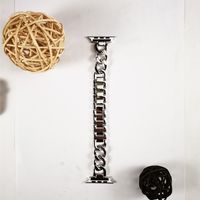 Suitable For  Iwatch1-8 Generation Denim Metallic Belt Strap Single Strand Chain Metal Wrist Strap   Strap main image 3