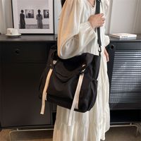 Women's Canvas Color Block Vacation Streetwear Sports Sewing Thread Square Zipper Shoulder Bag Messenger Bag main image 4