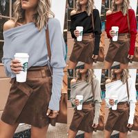 Women's T-shirt Long Sleeve T-shirts Patchwork Elegant Solid Color main image 5