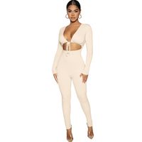 Women's Street British Style Solid Color Full Length Jumpsuits main image 3