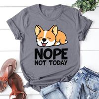 Women's T-shirt Short Sleeve T-shirts Printing Streetwear Dog main image 5