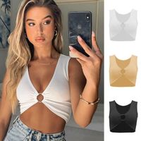 Women's Tank Top Tank Tops Hollow Out Fashion Solid Color main image 2