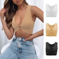 Women's Tank Top Tank Tops Hollow Out Fashion Solid Color main image 1