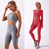 Sports Solid Color Spandex Strap Tracksuit Vest Leggings main image 6