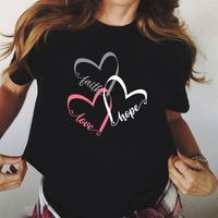 Women's T-shirt Short Sleeve T-shirts Casual Classic Style Streetwear Letter Heart Shape main image 3
