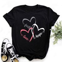 Women's T-shirt Short Sleeve T-shirts Casual Classic Style Streetwear Letter Heart Shape main image 1