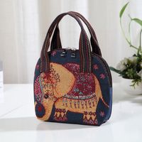 Women's Fashion Butterfly Cotton And Linen Shopping Bags sku image 3