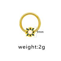 Casual Hip-hop Flower Butterfly Stainless Steel Copper White Gold Plated Gold Plated Rhinestones Nipple Ring In Bulk sku image 7