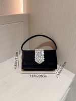 Women's Suede Color Block Elegant Classic Style Square Buckle Handbag Evening Bag main image 2