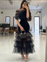 Party Dress Elegant Off Shoulder Half Sleeve Solid Color Maxi Long Dress Evening Party Cocktail Party main image 1