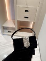Women's Suede Color Block Elegant Classic Style Square Buckle Handbag Evening Bag main image 4
