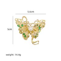 Elegant Butterfly Mixed Materials Plating Pearl Zircon Women's Brooches main image 2