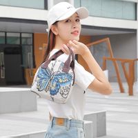 Women's Fashion Butterfly Cotton And Linen Shopping Bags main image 6