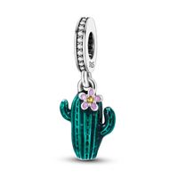 Cartoon Style Plant Copper Plating Inlay Rhinestones Silver Plated Jewelry Accessories sku image 5