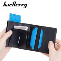 Men's Solid Color Pu Leather Open Card Holders main image 4