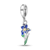 Cartoon Style Plant Copper Plating Inlay Rhinestones Silver Plated Jewelry Accessories sku image 3