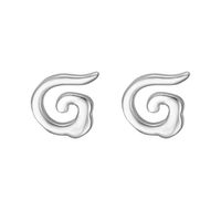 1 Pair Simple Style Geometric Sterling Silver Plating Ear Studs sku image 16