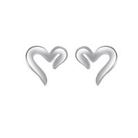1 Pair Simple Style Geometric Sterling Silver Plating Ear Studs sku image 8
