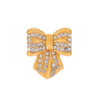 Simple Style Flower Butterfly Bow Knot Alloy Inlay Rhinestones Women's Brooches sku image 3