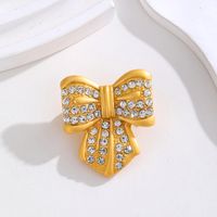 Simple Style Flower Butterfly Bow Knot Alloy Inlay Rhinestones Women's Brooches main image 8