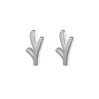 1 Pair Simple Style Geometric Sterling Silver Plating Ear Studs sku image 4