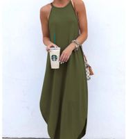 Women's Tuxedo Skirt Simple Style Round Neck Patchwork Sleeveless Solid Color Midi Dress Daily main image 5